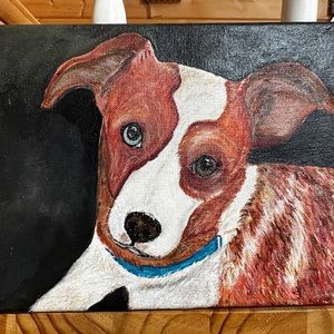 RIKKISRATPACK pet portrait of COPPER chihuahua mix